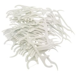 75 st. Floss-Sticks - Floss + tandpetare med mynta