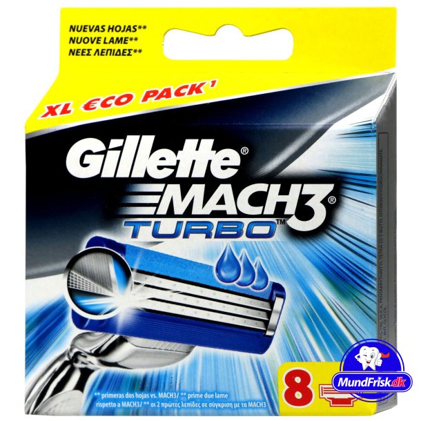 Gillette Rasierklingen Mach3 Turbo 8er-Pack.