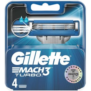 Gillette Barberblade Mach3 Turbo 4-pk.