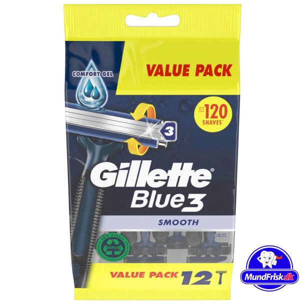 Gillette Blue3 Smooth Einwegschaber 12 Stk.