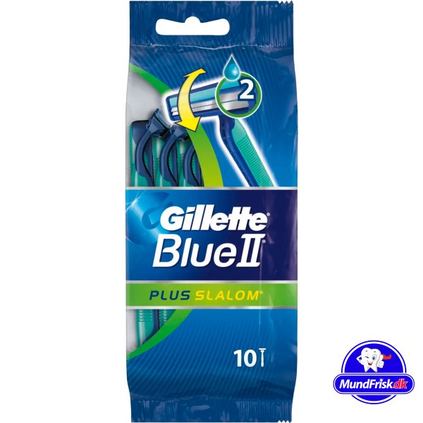 Gillette Engngsskrapor Blue II Plus Slalom 10-pk.