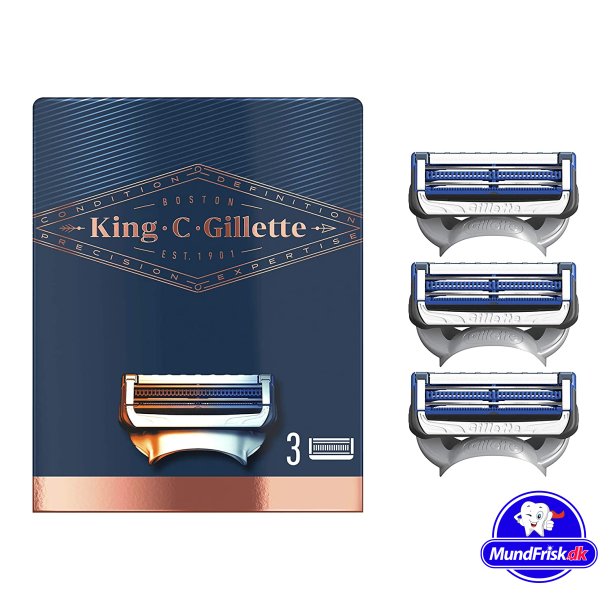 Visum Intakt Tordenvejr Gillette Barberblade King C. 3-pk. - Gillette - MundFrisk.dk