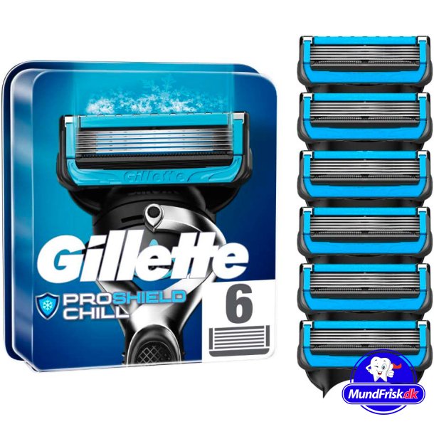 tweet kulstof omhyggeligt Gillette Barberblade ProShield Chill 6-pk. - Gillette - MundFrisk.dk
