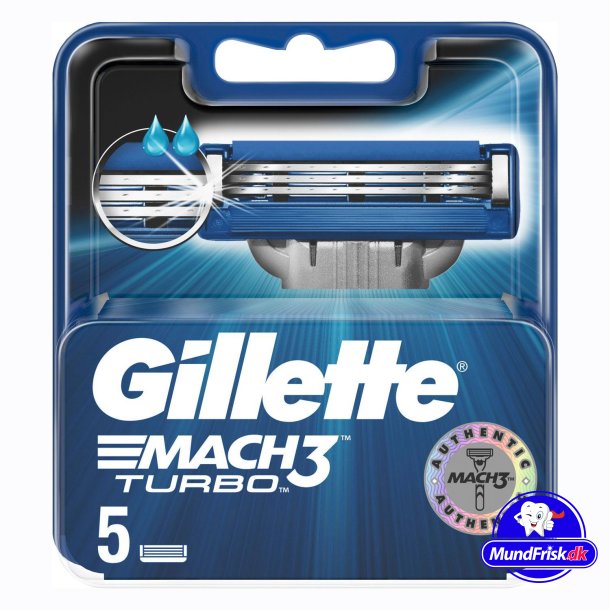 Gillette Rasierklingen Mach3 Turbo 5er-Pack.