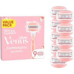 Gillette Venus Spa Breeze Comfortglide Razor Blades 9-pk.