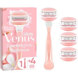 Gillette Venus Comfortglide Spa Breeze Barberskraber + 4 Barberblade