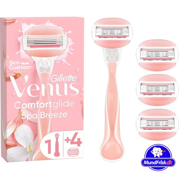 Gillette Venus Comfortglide Spa Breeze Rasierer + 4 Rasierklingen