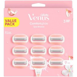 Gillette Venus Spa Breeze Comfortglide Razor Blades 9-pk.