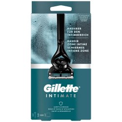 Intim Barberskraber 2 Barberblade + Holder Gillette Intimate