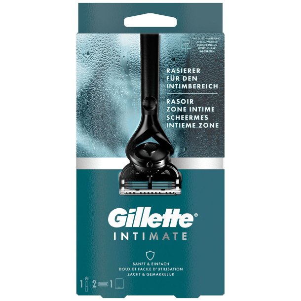 Intim Barberskraber 2 Barberblade + Holder Gillette Intimate
