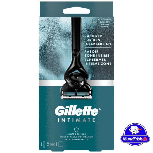 Intim Barberskraber 2 Barberblade + Holder Gillette Intimate