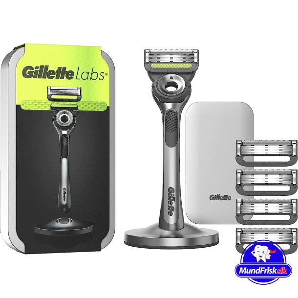 GilletteLabs Rasierer + Magnetdock + 5 Rasierklingen + Reiseetui