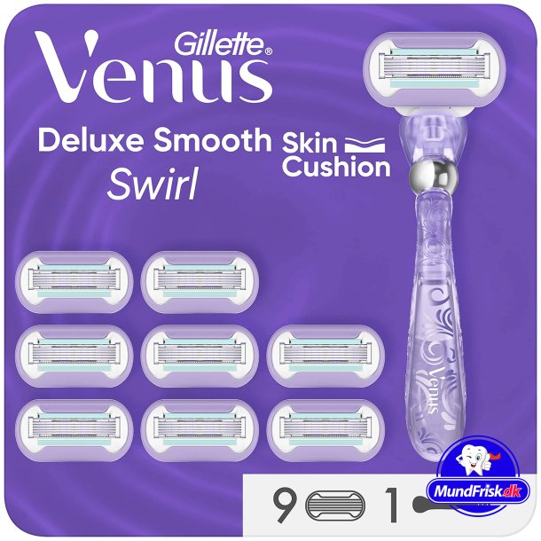 Gillette Venus Deluxe Smooth Swirl Rasierer + 9 Rasierklingen