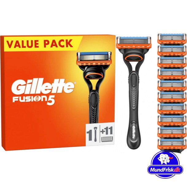 Gillette Fusion5 Barberskraber + 11 stk. Barberblade