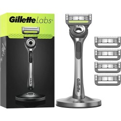 GilletteLabs Barberskraber + Magnet-dock + 5 Barberblade