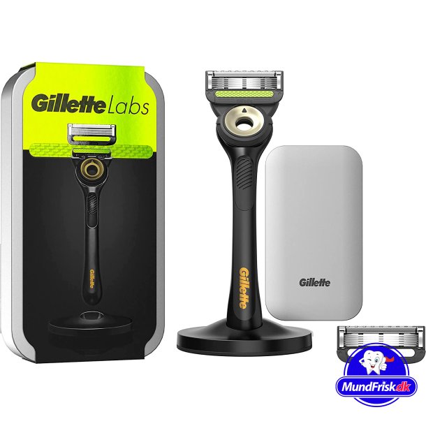 GilletteLabs Barberskraber + Magnet-dock + Rejsetaske