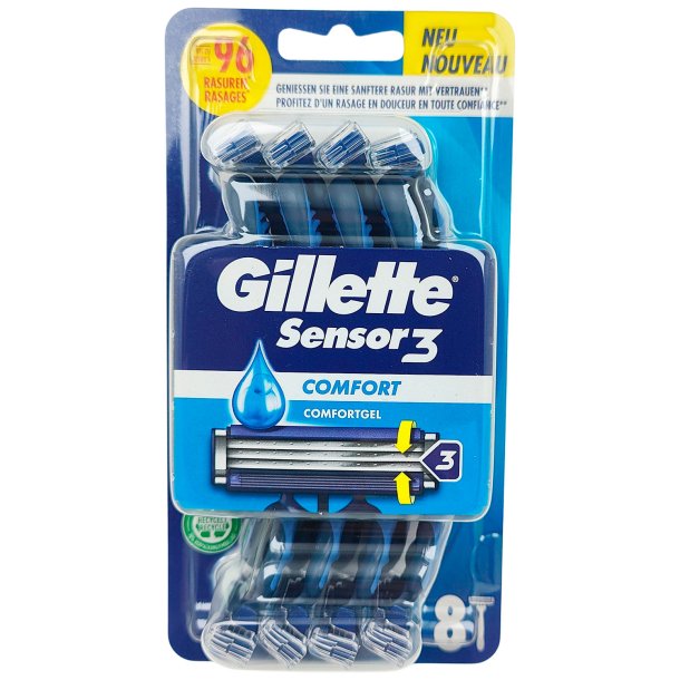 Gillette Sensor3 Comfort 8 stk. Engangsskrabere