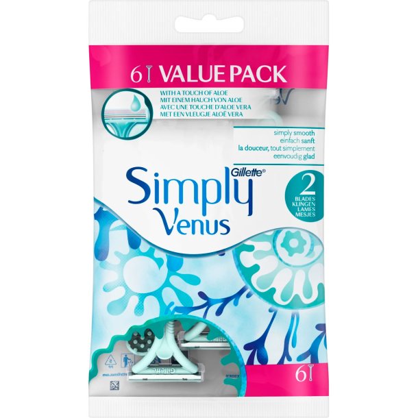Gillette Engngsskrapor Simply Venus 6 st.