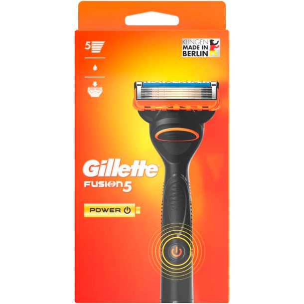 Gillette Fusion5 Power Barbermaskine � Batteridrevet Skraber med 1 Fusion5 Barberblad