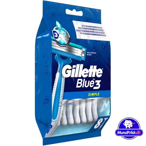 Gillette Blue3 Simple Engangsskraper 8 stk