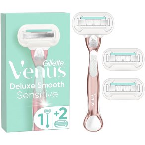 Gillette Venus Deluxe Smooth Sensitive Barberskraber + 3 Barberblade