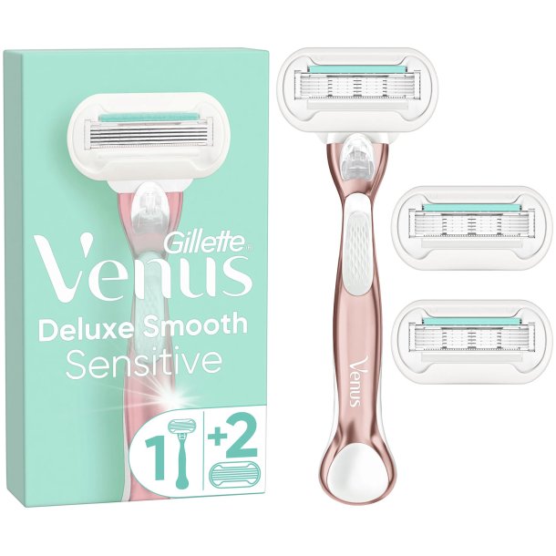 Gillette Venus Deluxe Smooth Sensitive Barberskraber + 3 Barberblade