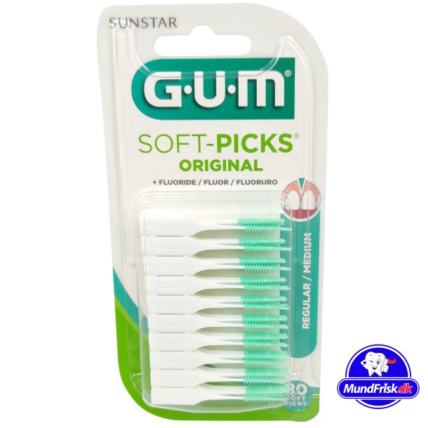 80 stk. GUM Original Soft-Picks MEDIUM med fluor