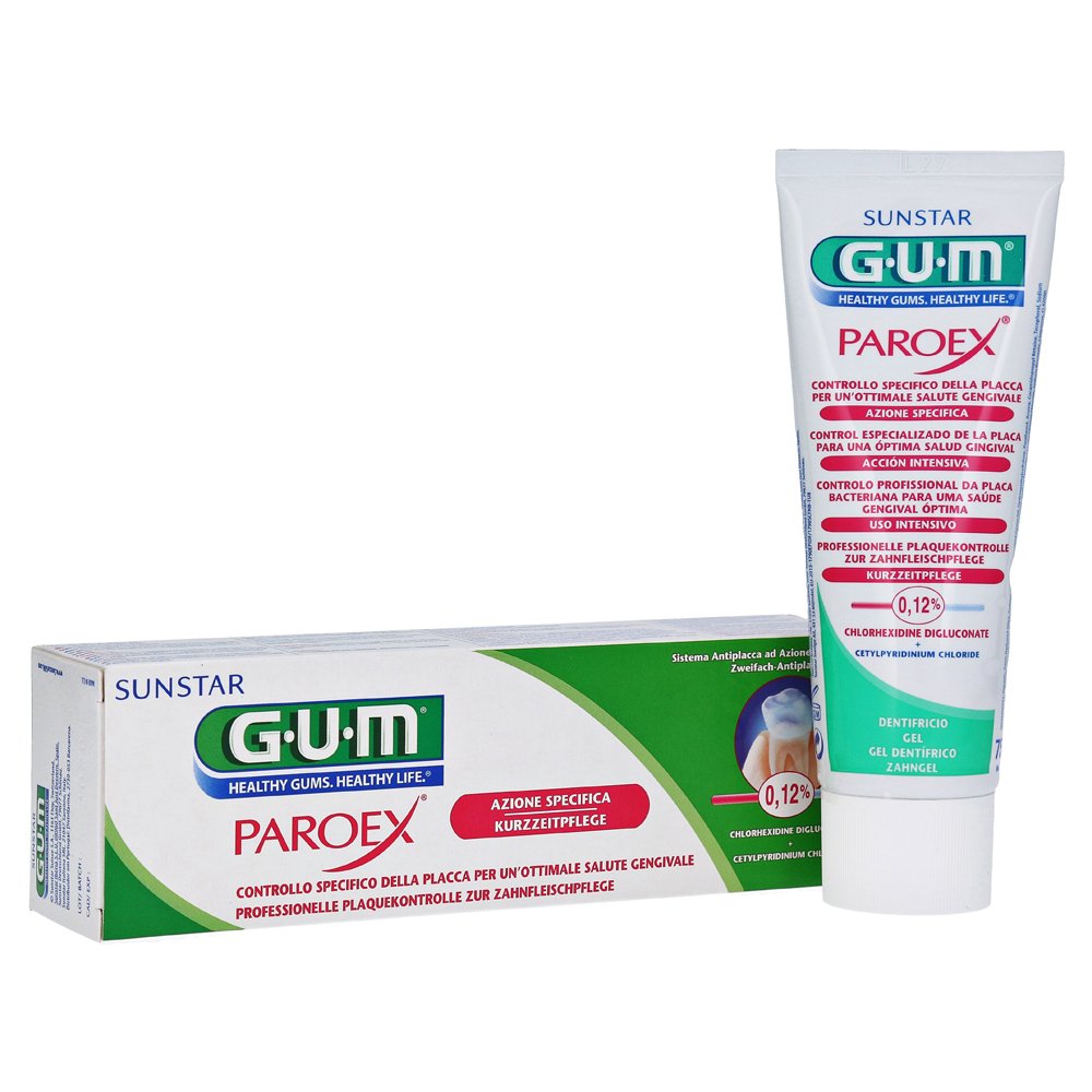 GUM Paroex 0,12% TANDPASTA Med Klorhexidin GUM - MundFrisk.dk