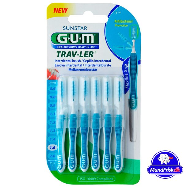 GUM TravLer Gap-Brsten 1,6 mm ISO 5 - TRKISCH