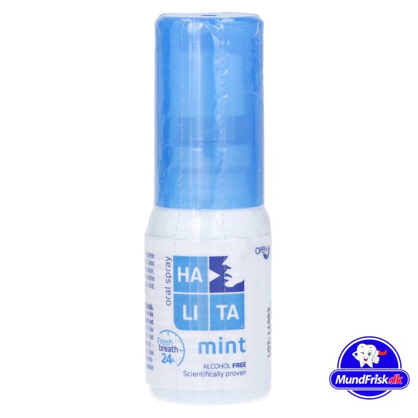 Halita Mint Mundspray Med Xylitol - Effektiv Mod Drlig nde 15 ml