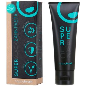 Charcoal Tandpasta Happybrush SuperBlack 75 ml