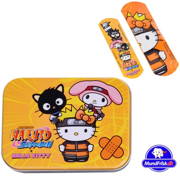 Kinderpatch Hello Kitty x Naruto Shippuden Metallbox 24 Stk.