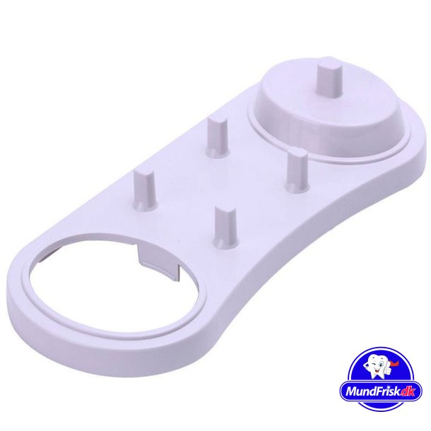 Holder til 4 Oral-B Brstehoveder &amp; 2 El-tandbrster HVID