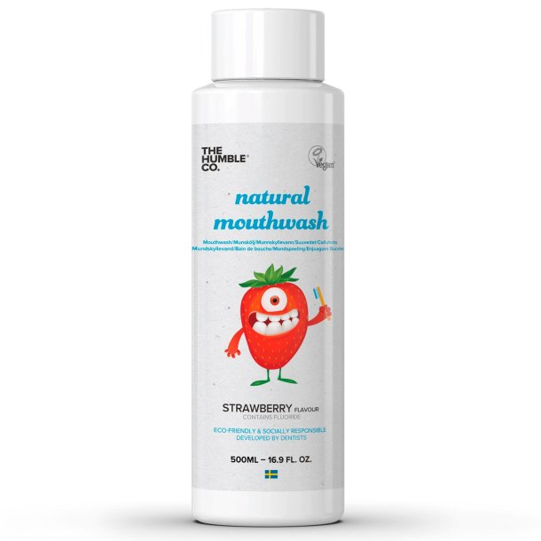 Naturligt munvatten fr barn The Humble Co. Jordgubbe fr barn