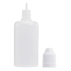 Hvit drpeflaske til - 50 ml. 