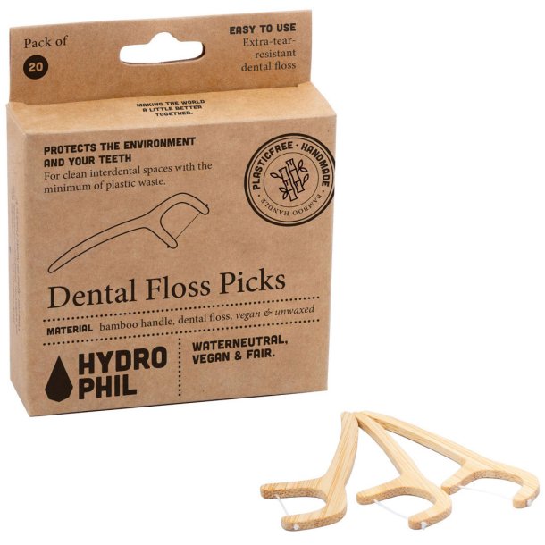 Hydrophil Floss Picks Tandtrdsbjler Bambus