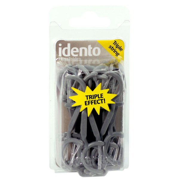 Idento Floss 2-sidiga Triple String Floss Hllare 25 st.