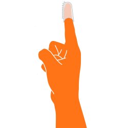 Fingertannbrste med bambuspulver IKO