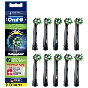 10 st. Oral-B CrossAction CleanMaximiser SVART Borsthuvud