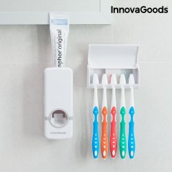 Tandkrmsdispenser + Tandborsthllare InnovaGoods