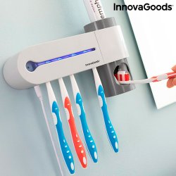 UV-Tandbrste-sterilisator Tandpastaholder + Tandpasta-dispenser