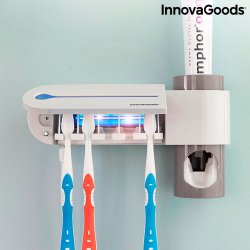 UV-Tandbrste-sterilisator Tandpastaholder + Tandpasta-dispenser