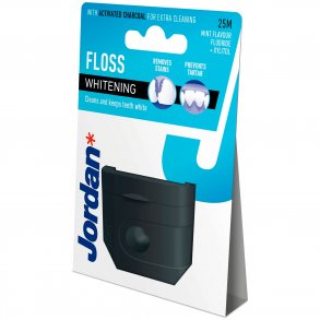 Jordan Dental Floss Floss Whitening Med aktivt kol