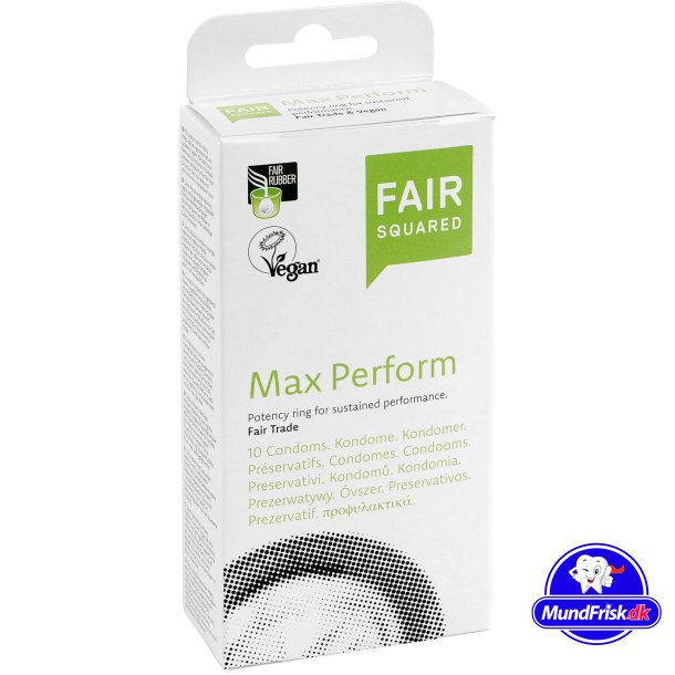 Veganske kondomer Fair Squared Max Perform 52 mm. 8 stk.