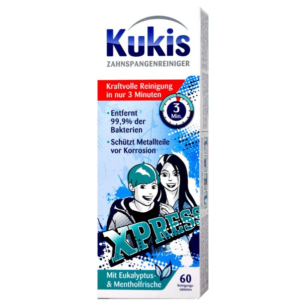 Rengringstabletter til Bjle &amp; Bideskinne Kukis Express 60 Stk.