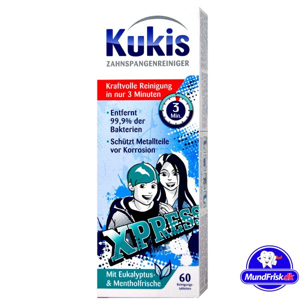 Rengringstabletter til Bjle &amp; Bideskinne Kukis Express 60 Stk.
