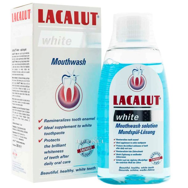 Whitening munvatten fr knsliga tnder Lacalut White 300 ml