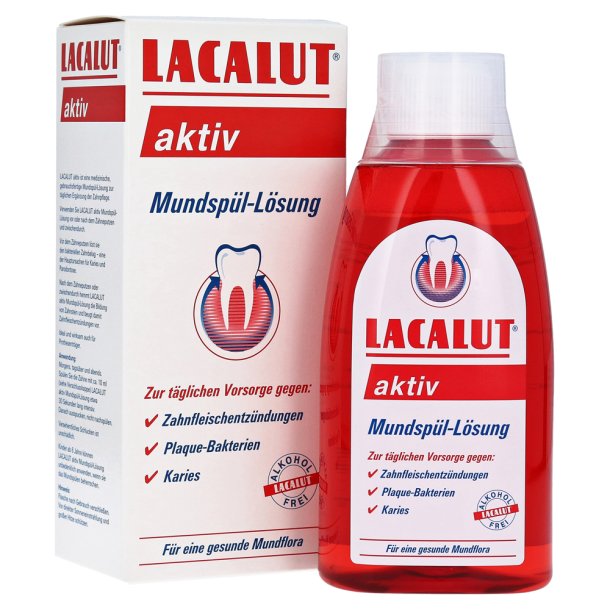 Lacalut aktivt munvatten fr knsliga tnder 300 ml.