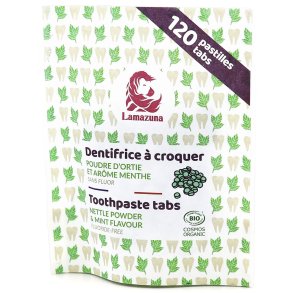 Lamazuna Tandkrmstabletter Green Fresh Nsselpulver & Mintsmak 120 st.