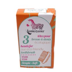Lamazuna Tandbrstehoveder Refill - 3 stk. Soft